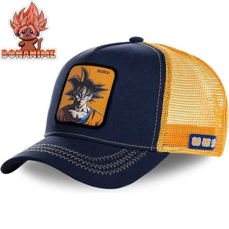 Dragon Ball Z Son Goku Embroidered Adjustable Trucker Cap - Summer Kame House Style Sun Visor