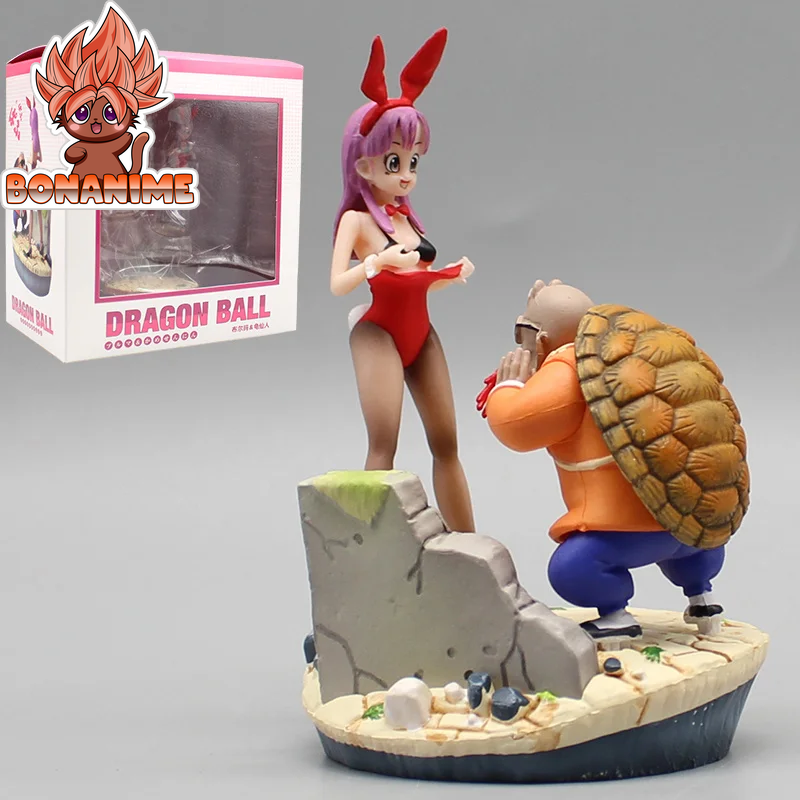 Dragon Ball Z Master Roshi & Bulma Action Figure Set - 4" Anime Collectible Figurines and Model Ornaments