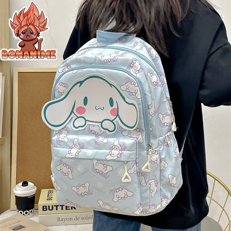 "Sanrio Large Capacity Backpack for Students - Kuromi, Cinnamoroll, and My Melody Designs for Girls"