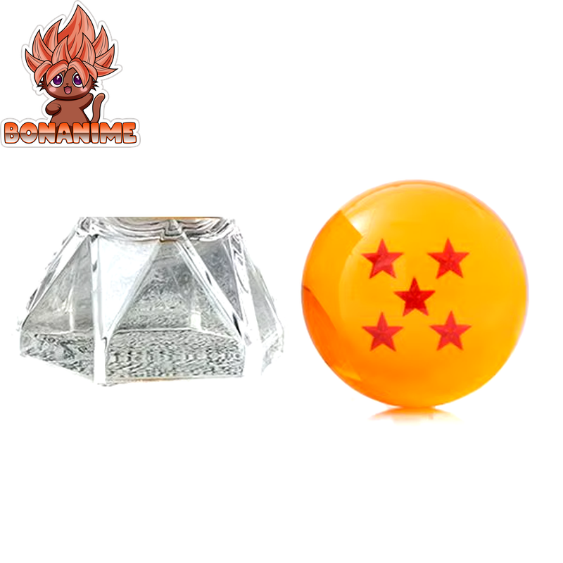 Dragon Ball Z Crystal Ball Collectible Figures - 4.3 to 5.7 cm, 1 to 7 Star with Display Stand - Desktop Decoration Toy