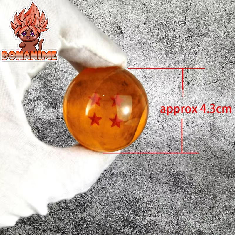 Dragon Ball Z Crystal Ball Collectible Figures - 4.3 to 5.7 cm, 1 to 7 Star with Display Stand - Desktop Decoration Toy