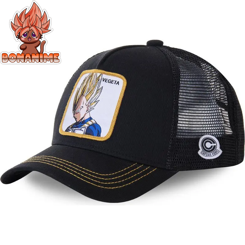 Dragon Ball Z Son Goku Embroidered Adjustable Trucker Cap - Summer Kame House Style Sun Visor