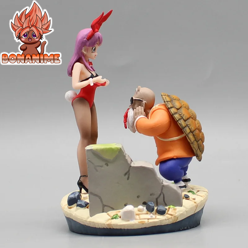 Dragon Ball Z Master Roshi & Bulma Action Figure Set - 4" Anime Collectible Figurines and Model Ornaments