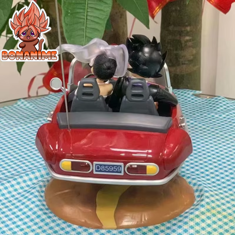 Dragon Ball Z Goku & Chi-Chi Wedding Capsule Corp Car Model Figure with Illuminating Front - Ideal Gift for Kids