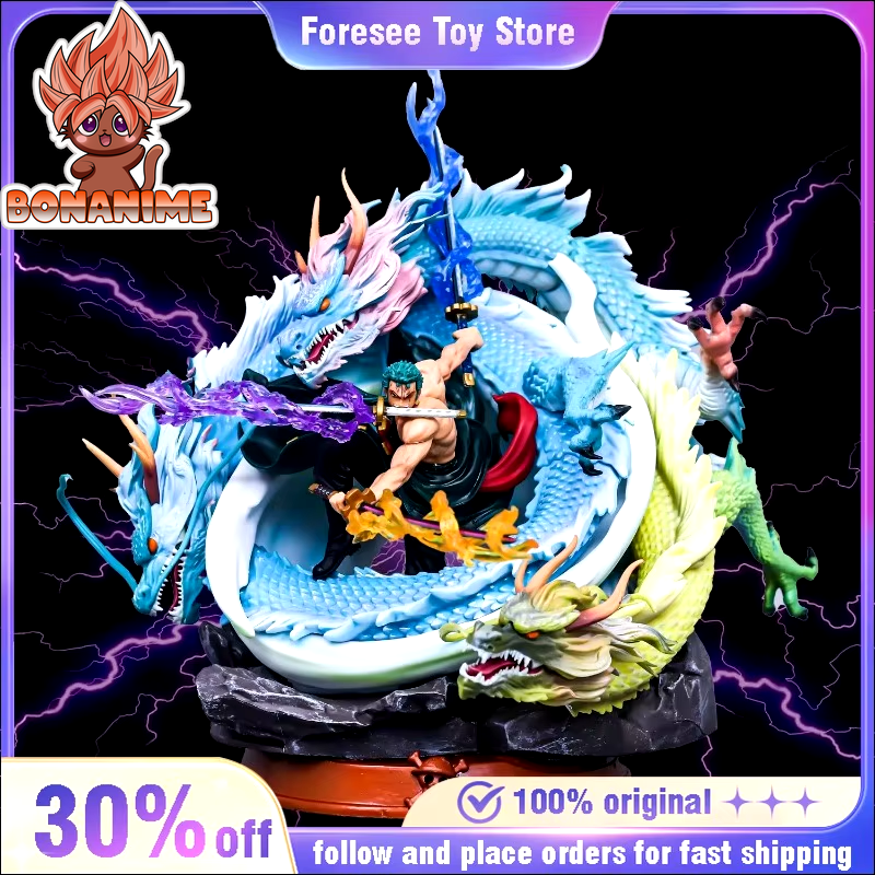 35cm Roronoa Zoro One Piece Animation Figure - Straw Hat Pirates Luffy Model Desktop Decoration Toy for Collectors