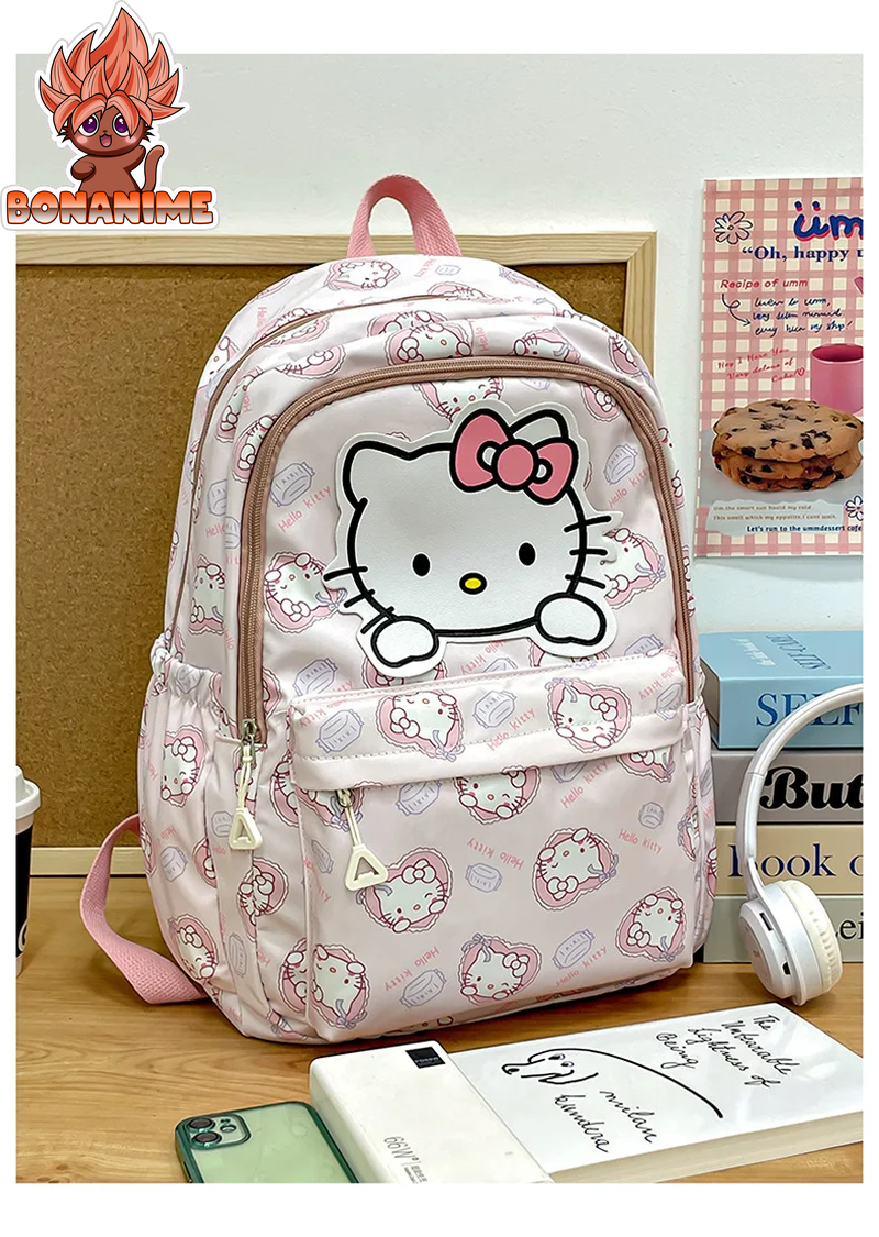 "Sanrio Large Capacity Backpack for Students - Kuromi, Cinnamoroll, and My Melody Designs for Girls"