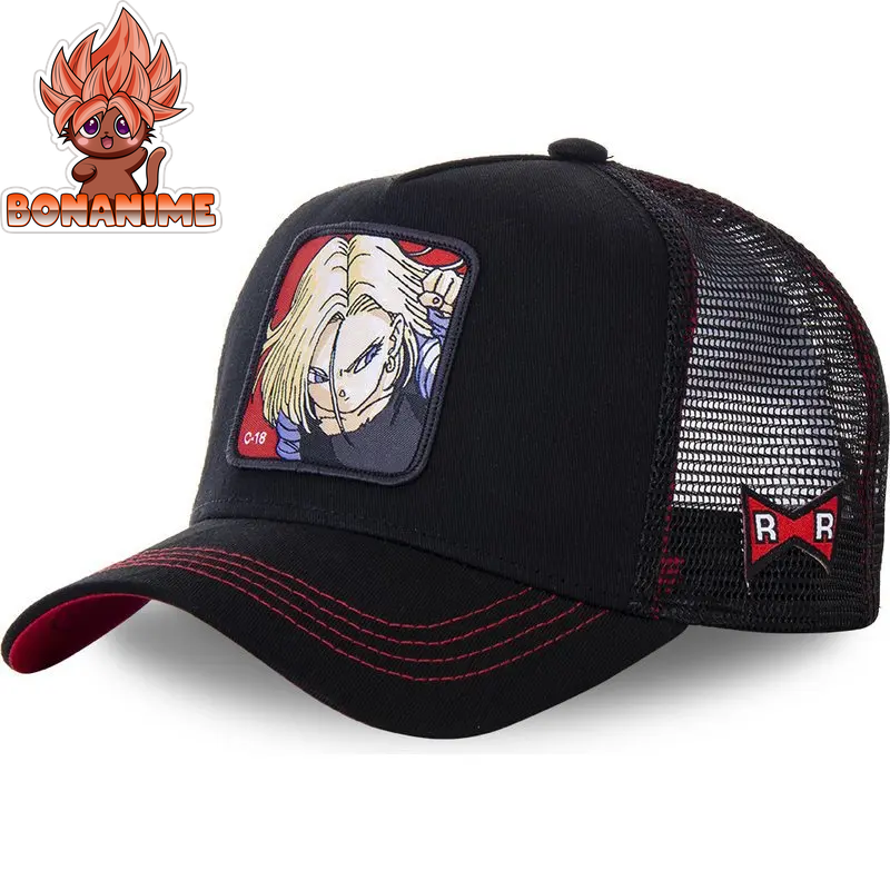 Dragon Ball Z Son Goku Embroidered Adjustable Trucker Cap - Summer Kame House Style Sun Visor