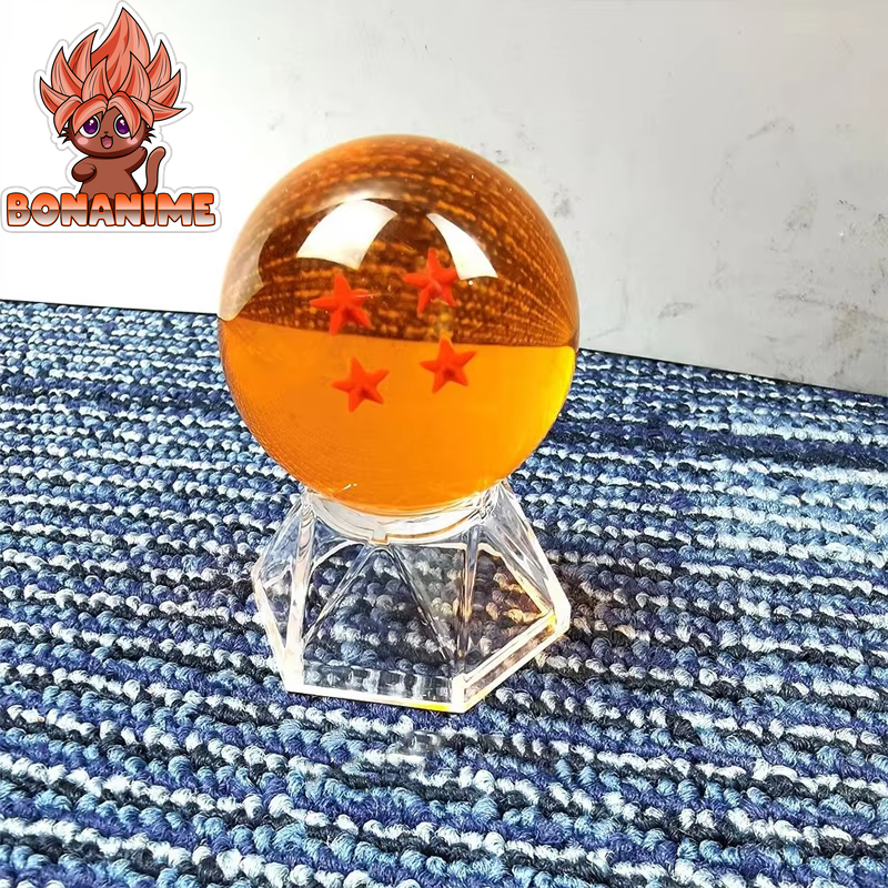 Dragon Ball Z Crystal Ball Collectible Figures - 4.3 to 5.7 cm, 1 to 7 Star with Display Stand - Desktop Decoration Toy