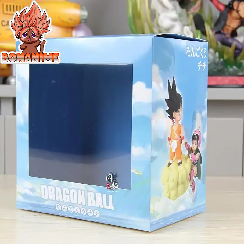 Dragon Ball Z Sun Goku and Chichi Anime Figure with Somersault Cloud Model - Collectible Action Figurine for Kids and Gifts