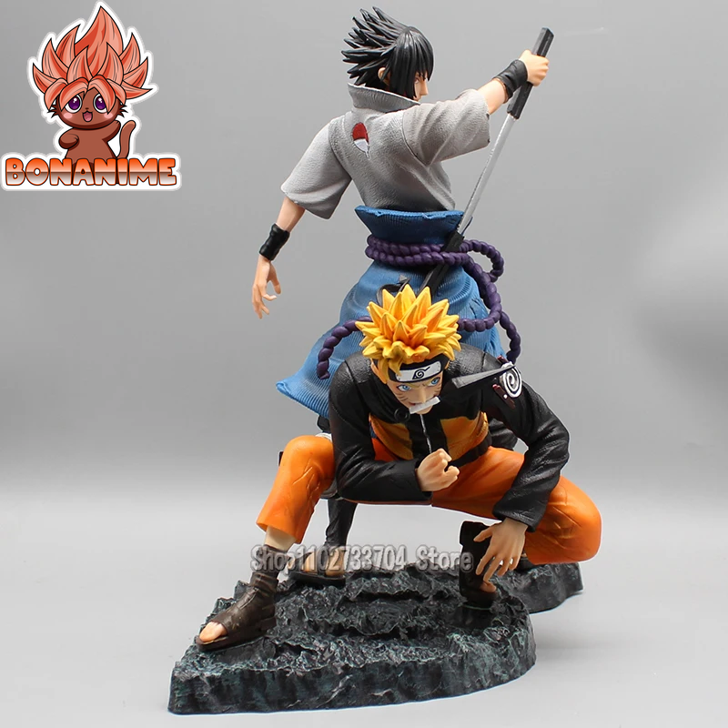 Uzumaki Naruto and Uchiha Sasuke GK Action Figures - PVC Model Collection for Anime Enthusiasts and Collectors, Ideal Birthday Gift