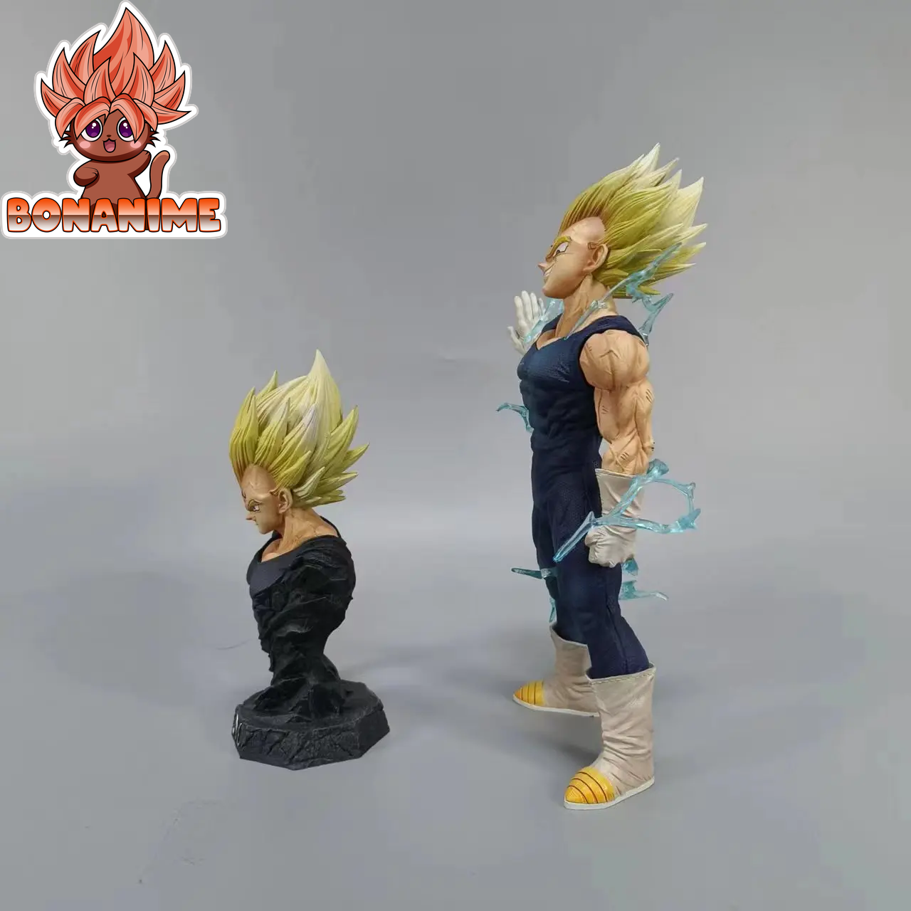 26cm Majin Vegeta PVC Action Figure - Collectible Statue with Replaceable Head - Dragon Ball Z Model Toy