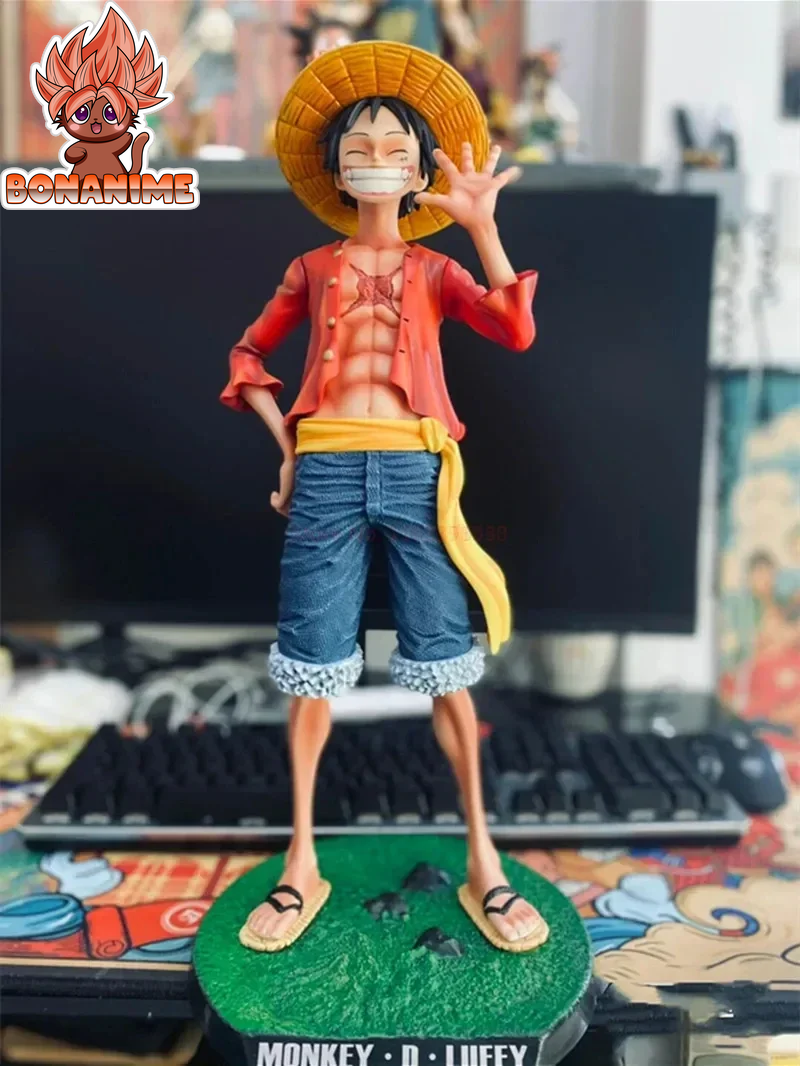 🏴‍☠️ One Piece 17" Monkey D. Luffy Straw Hat GK Large 1/4 Scale Smiley Anime Figure - Decorative Statue and Gift Toy