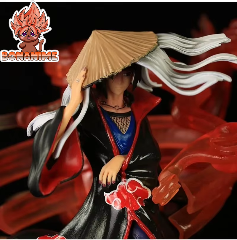 13" Akatsuki Uchiha Itachi PVC Large Statue - Naruto Animation Collectible with LED Light Feature