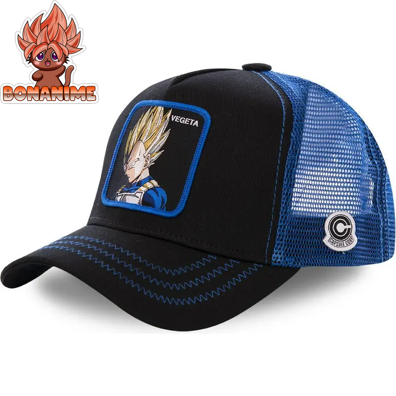 Dragon Ball Z Son Goku Embroidered Adjustable Trucker Cap - Summer Kame House Style Sun Visor