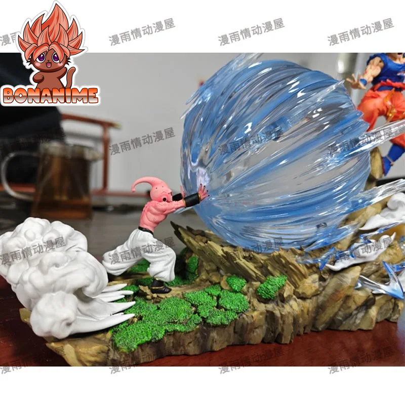 22cm Dragon Ball Z Majin Buu vs Son Goku Figurine - PVC Collectible Model for Children and Gifts