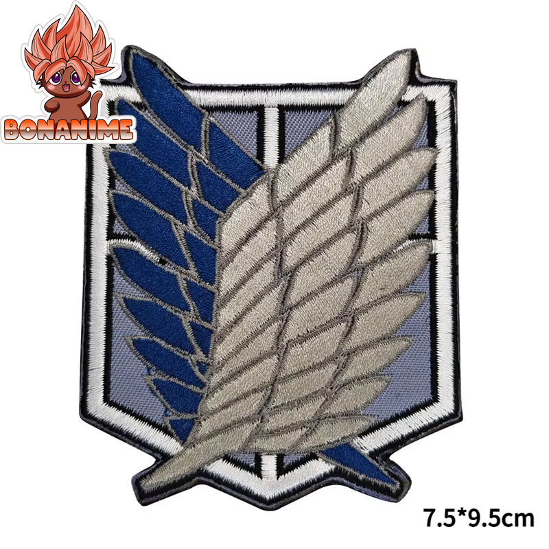 Embroidered Attack on Titan Wings of Liberty Armband Patch - PVC Rubber Tactical Backpack Badge - Anime Collectible Sticker