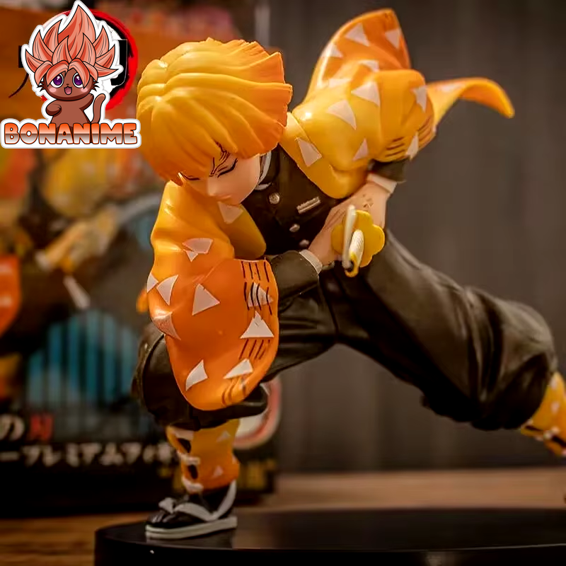 14cm Agatsuma Zenitsu Action Figure - Demon Slayer PVC Collectible Doll for Children and Boys