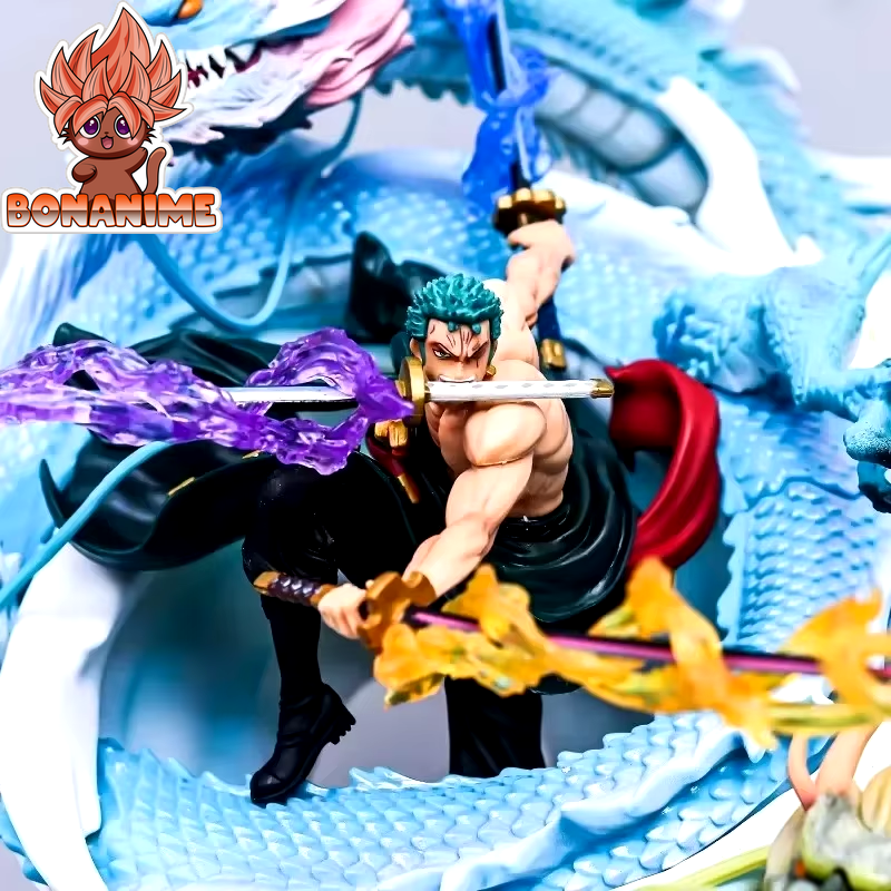 35cm Roronoa Zoro One Piece Animation Figure - Straw Hat Pirates Luffy Model Desktop Decoration Toy for Collectors