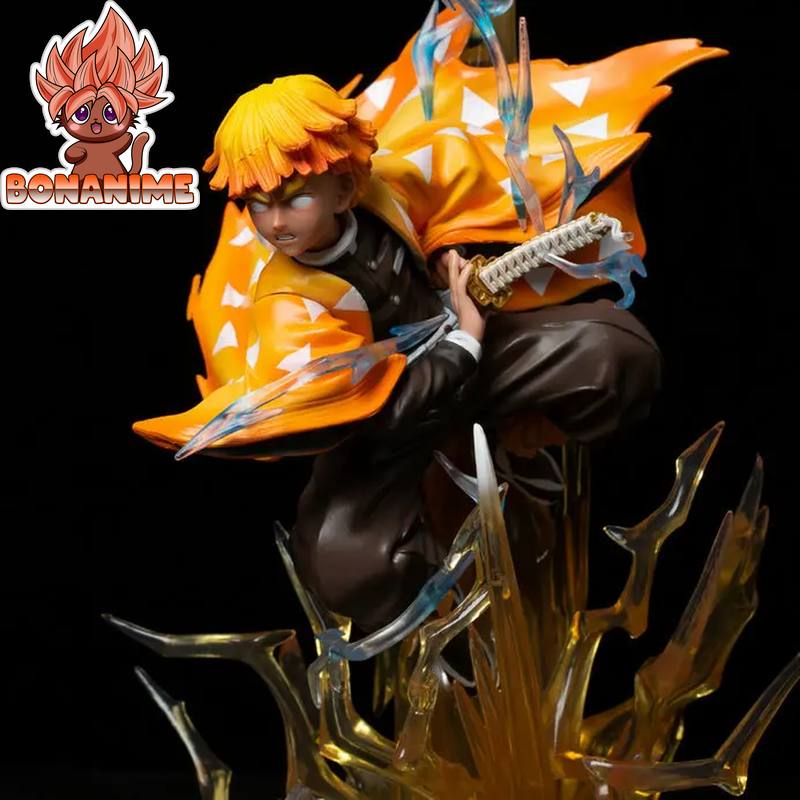 32cm Agatsuma Zenitsu Thunderbolt Flash Light Action Figure - Demon Slayer: Kimetsu No Yaiba - Ideal for Christmas Gifting (No Box)