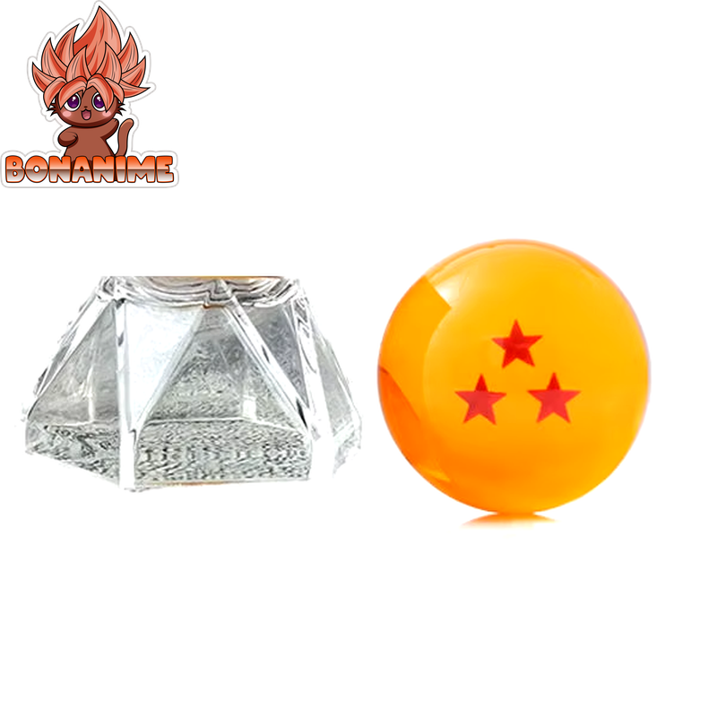 Dragon Ball Z Crystal Ball Collectible Figures - 4.3 to 5.7 cm, 1 to 7 Star with Display Stand - Desktop Decoration Toy