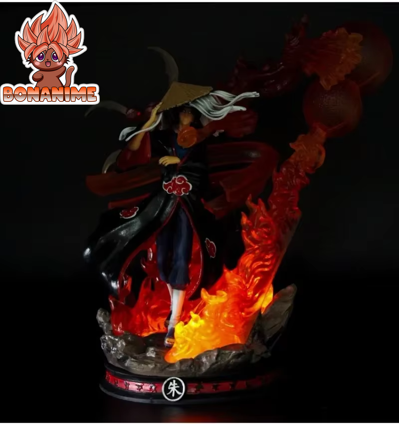 13" Akatsuki Uchiha Itachi PVC Large Statue - Naruto Animation Collectible with LED Light Feature