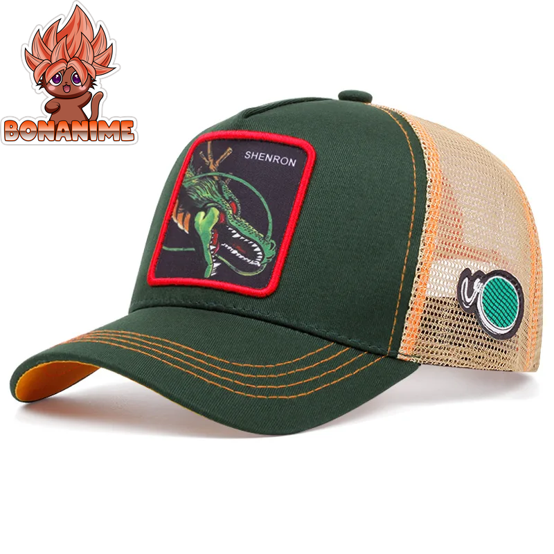 Dragon Ball Z Son Goku Embroidered Adjustable Trucker Cap - Summer Kame House Style Sun Visor