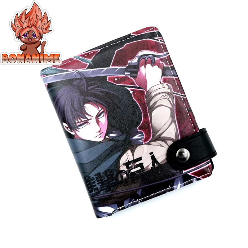 Anime Attack on Titan Bifold Wallet in PU Leather with Coin Pocket – Perfect Gift for Fans