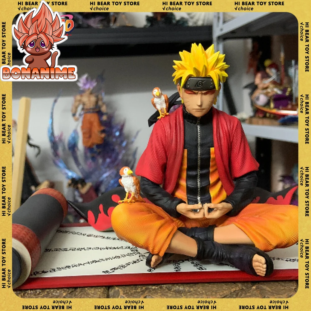 "Uzumaki Naruto Anime Figure - 16cm Meditation Posture Statue for Screen Decor and Collectible Gift"