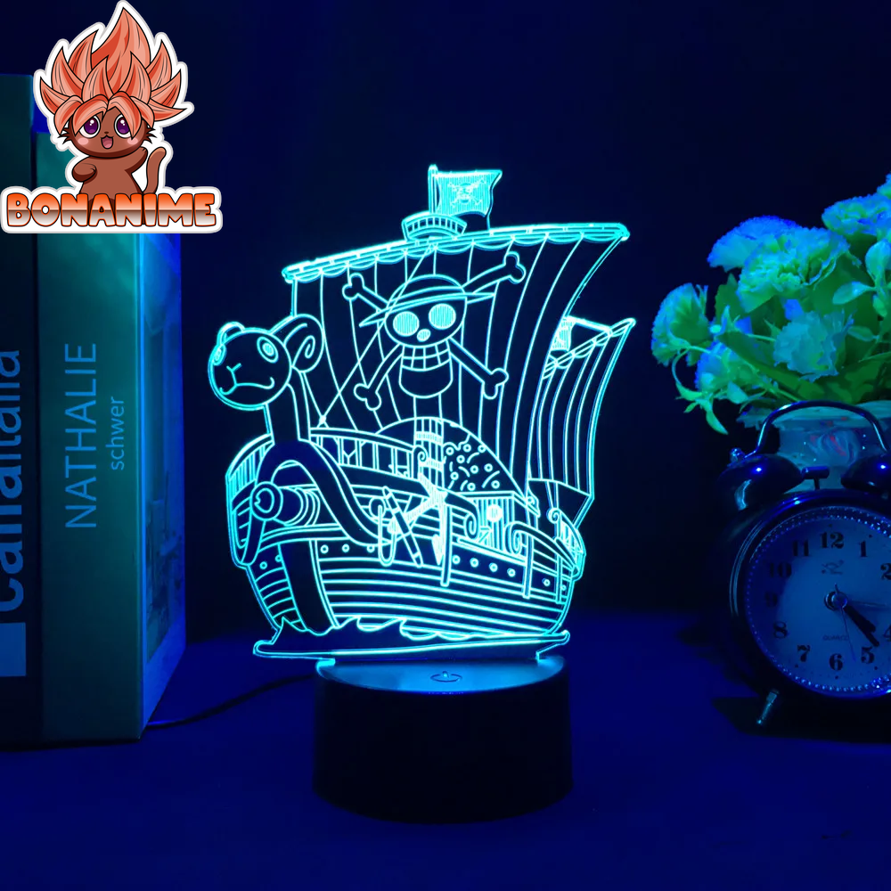 "One Piece Monkey D. Luffy Acrylic LED Nightlight Action Figure - Ideal Birthday Gift for Kids"