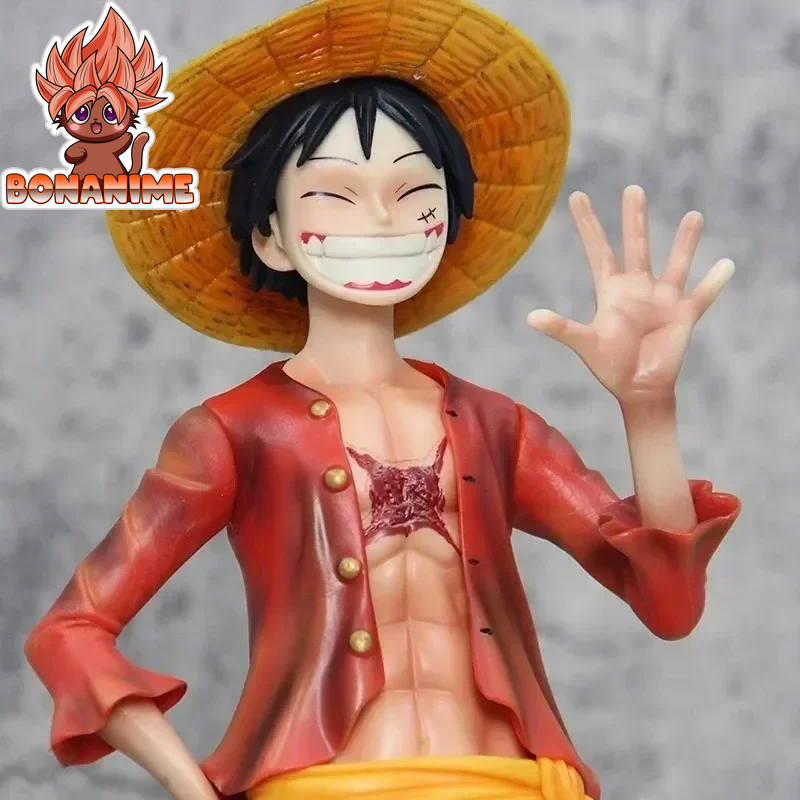 🏴‍☠️ One Piece 17" Monkey D. Luffy Straw Hat GK Large 1/4 Scale Smiley Anime Figure - Decorative Statue and Gift Toy