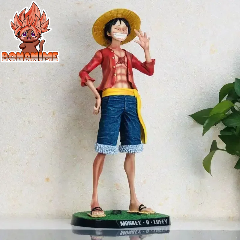 🏴‍☠️ One Piece 17" Monkey D. Luffy Straw Hat GK Large 1/4 Scale Smiley Anime Figure - Decorative Statue and Gift Toy