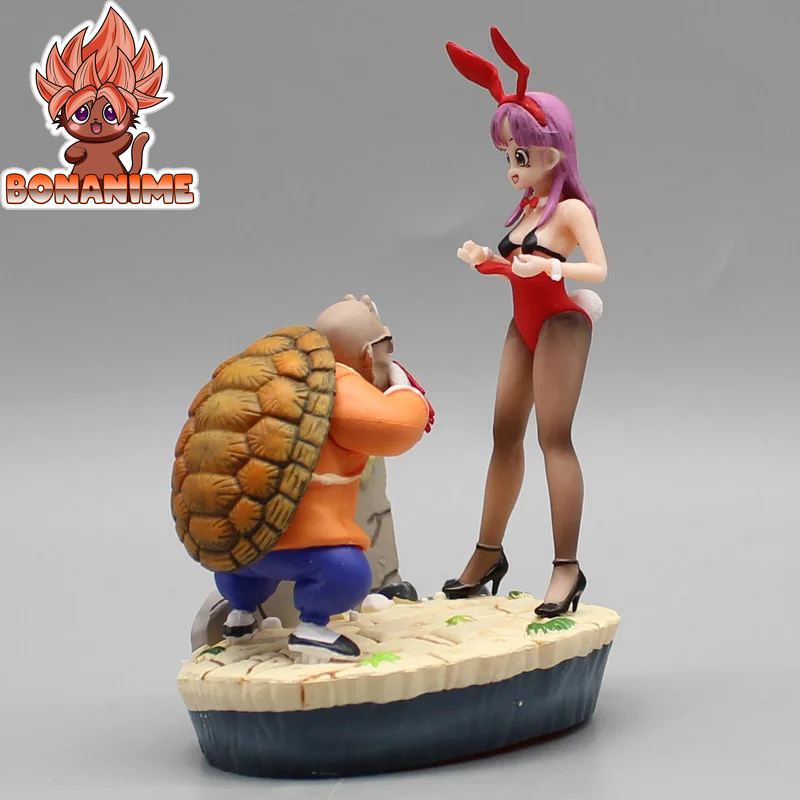 Dragon Ball Z Master Roshi & Bulma Action Figure Set - 4" Anime Collectible Figurines and Model Ornaments