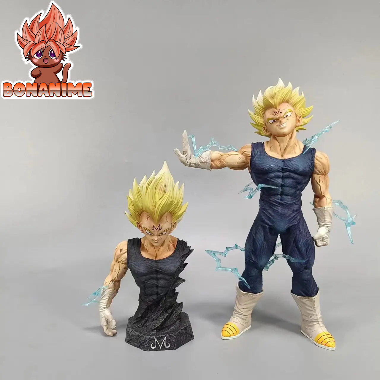 26cm Majin Vegeta PVC Action Figure - Collectible Statue with Replaceable Head - Dragon Ball Z Model Toy