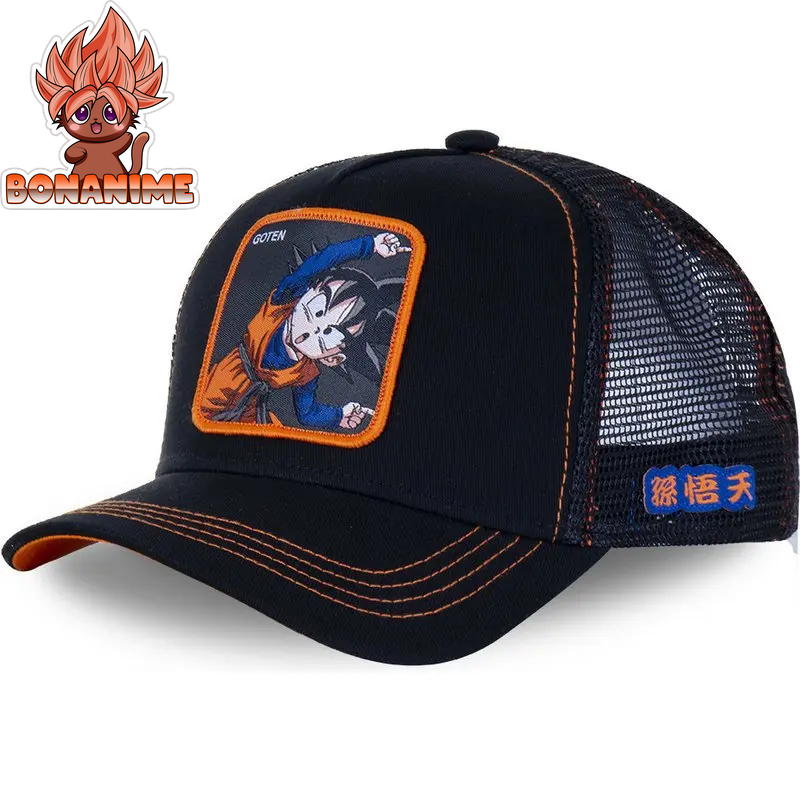 Dragon Ball Z Son Goku Embroidered Adjustable Trucker Cap - Summer Kame House Style Sun Visor