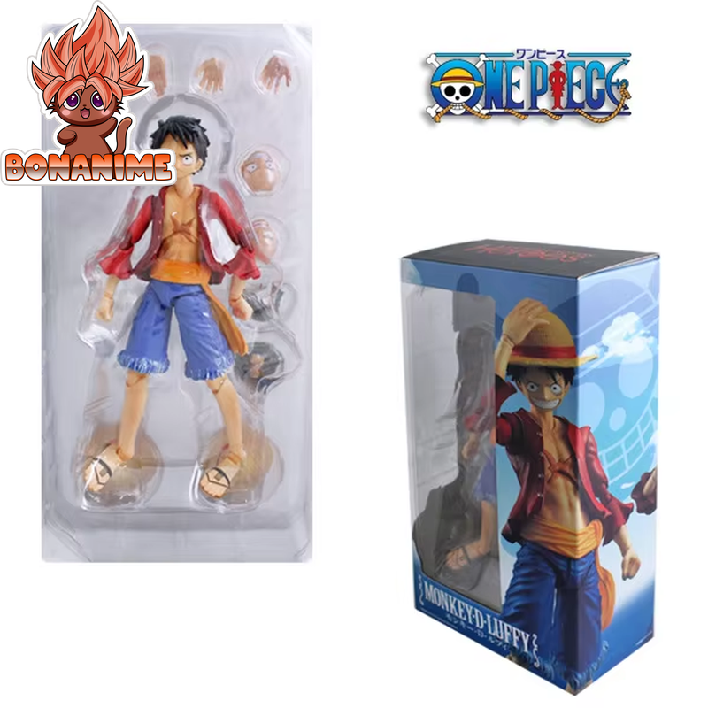 "Anime One Piece 18cm Moveable Luffy BJD PVC Action Figure - Collectible Model Toy"