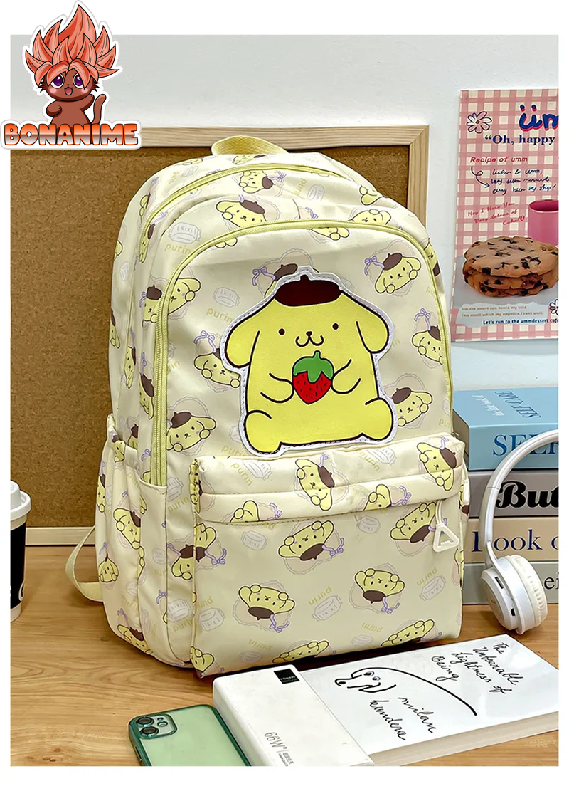 "Sanrio Large Capacity Backpack for Students - Kuromi, Cinnamoroll, and My Melody Designs for Girls"