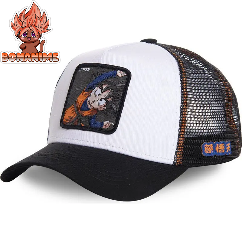 Dragon Ball Z Son Goku Embroidered Adjustable Trucker Cap - Summer Kame House Style Sun Visor