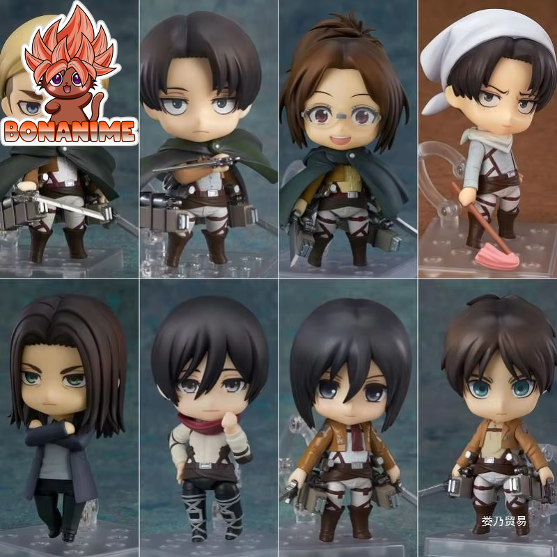 Premium PVC Action Figures Collection: Levi Ackerman, Eren Jaeger, Mikasa Ackerman, Hange Zoe - Anime Dolls