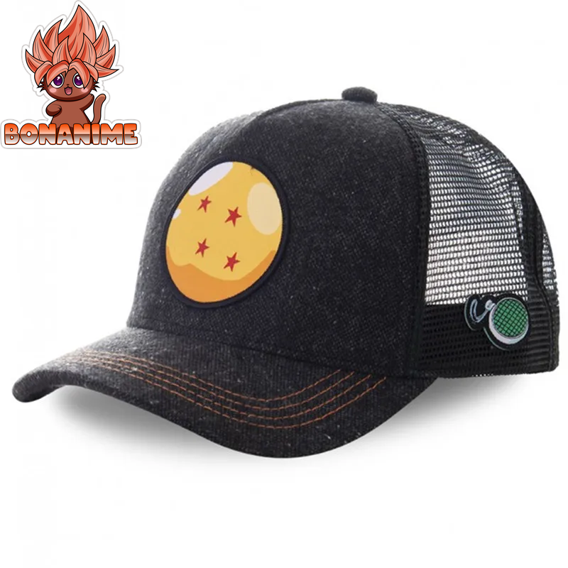 Dragon Ball Z Son Goku Embroidered Adjustable Trucker Cap - Summer Kame House Style Sun Visor