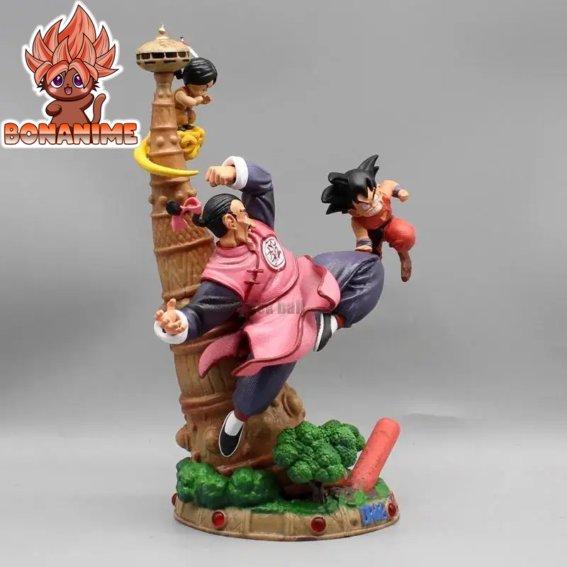 Dragon Ball Z Goku vs. Tao Pai Pai Collectible PVC Action Figures - 28cm Karin Tower Ornament