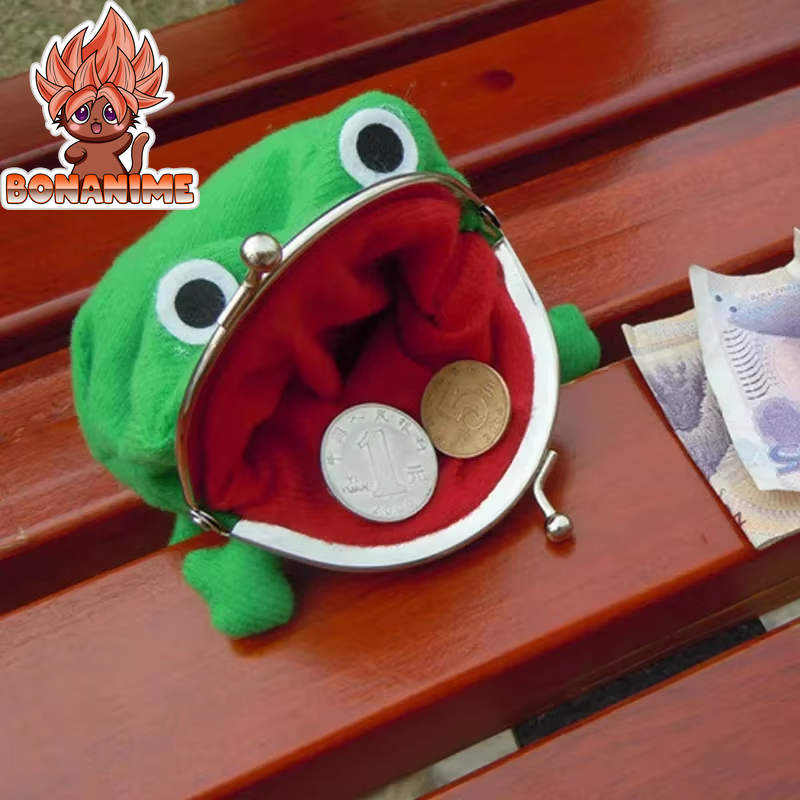 Naruto Uzumaki Frog Wallet - Plush Coin Purse for Manga Cosplay Accessories, Ideal Mini Bag for Kids' Birthday Gifts