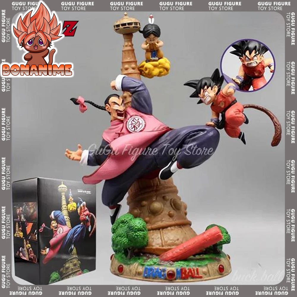 Dragon Ball Z Goku vs. Tao Pai Pai Collectible PVC Action Figures - 28cm Karin Tower Ornament